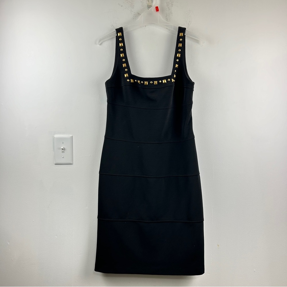 Joseph Ribkoff Black Studded Bondage Dress - Picture 2 of 8